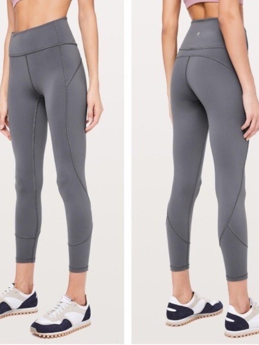 Lululemon In Movement 7/8 Everlux fabric- Titanium - Picture 5 of 5